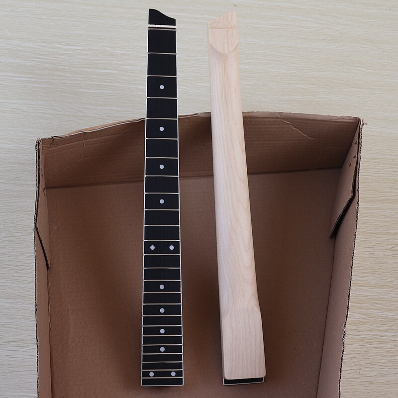 Headless electric guitar neck Canada flame maple guitar neck 24 frets natural 5.6cm width