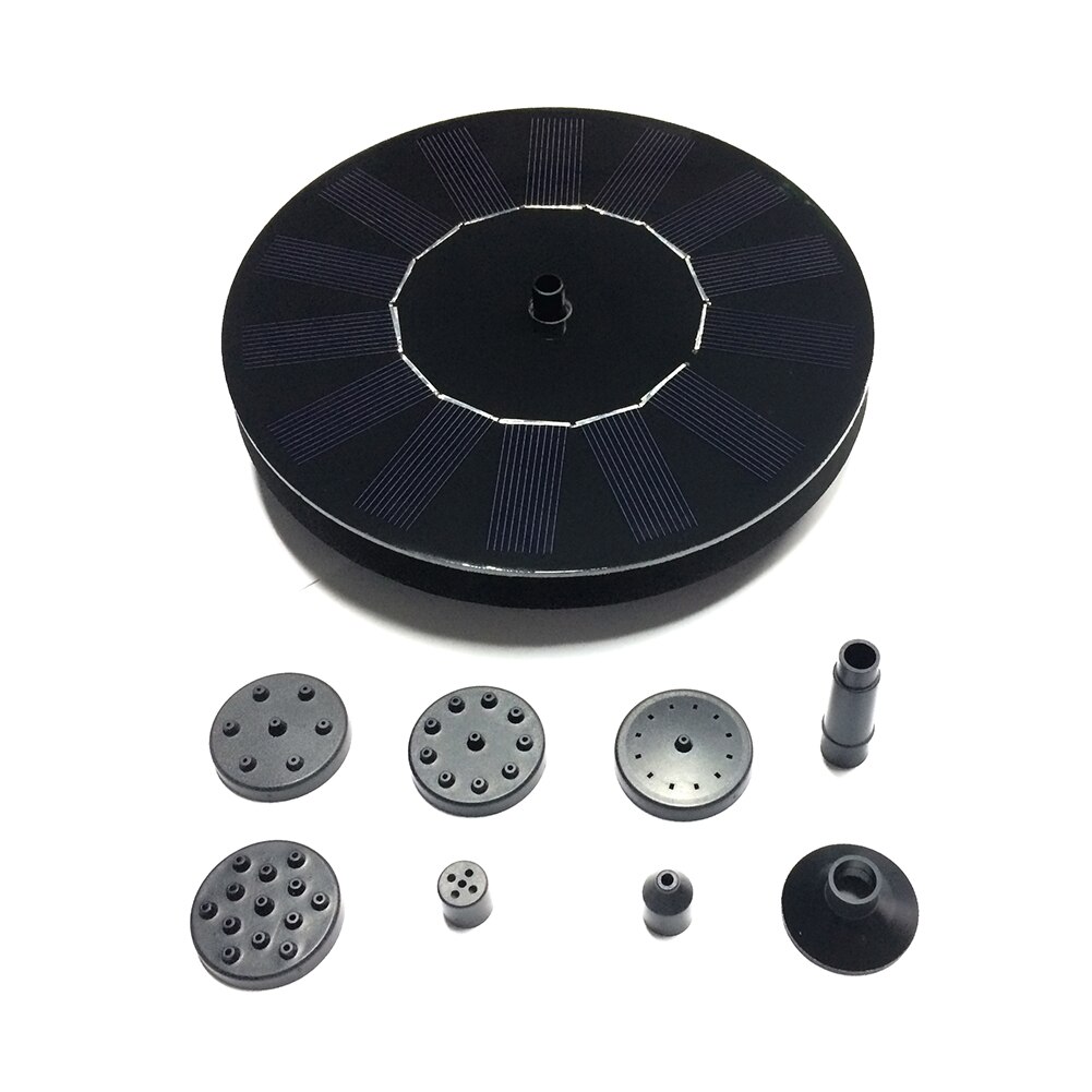 Round Solar Fountain Water Pump for Garden Pool Pond Watering Floating Pump