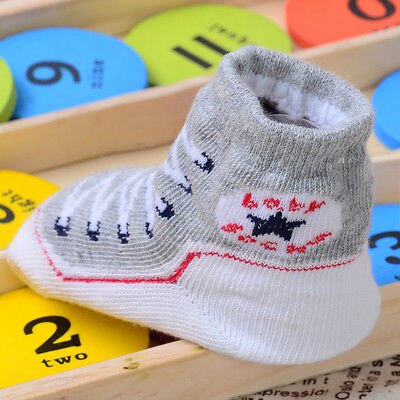 Newborn Warm Shoelace Pattern Socks Kid Toddler Anti-slip Soft Sole Ankle Socks Cute Infant Baby Boys Girls Clothing