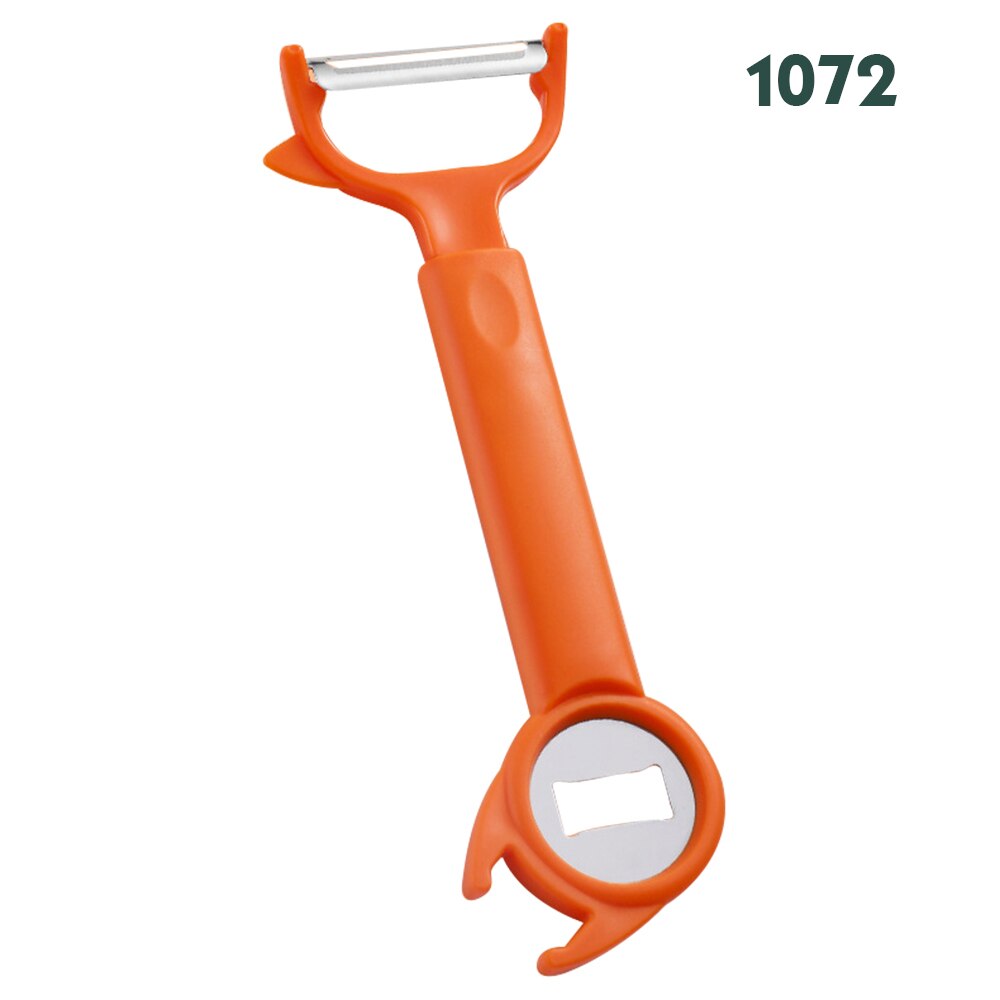 3 in 1 Fruit Vegetable Peeler Stainless Steel Multipurpose Bottle Opener Manual Carrot Potato Grater for Home Cooking Use NIN668: D