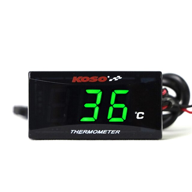 Moto KOSO medidor de temperatura del agua Mini medidor termómetro Moto Universal para XMAX300 CB400 MT 07 09 Sensor Scooter Racing