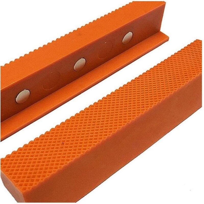 2 Piece 4.5Inch Vice Soft Jaw Protectors Universal Vise Jaws Non Marring Multi-Grooved Magnetic Vise Pads Covers
