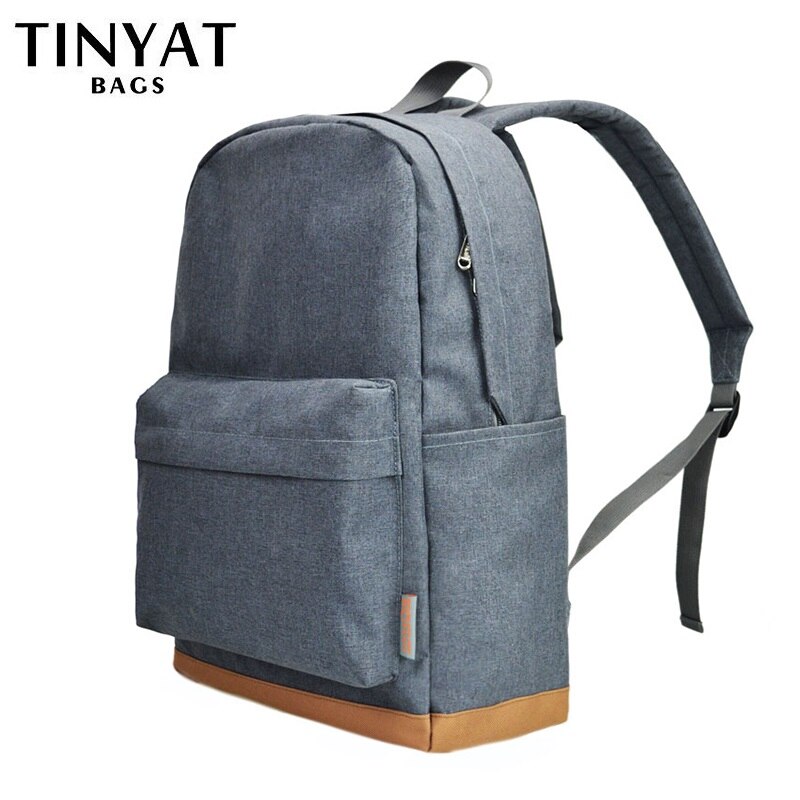 Tinyat Mannen 15 Inch Laptop Rugzakken Computer Mannelijke School Rugzakken Rugzakken Leisure Voor Tiener Reizen Schouder Mochila Grijs