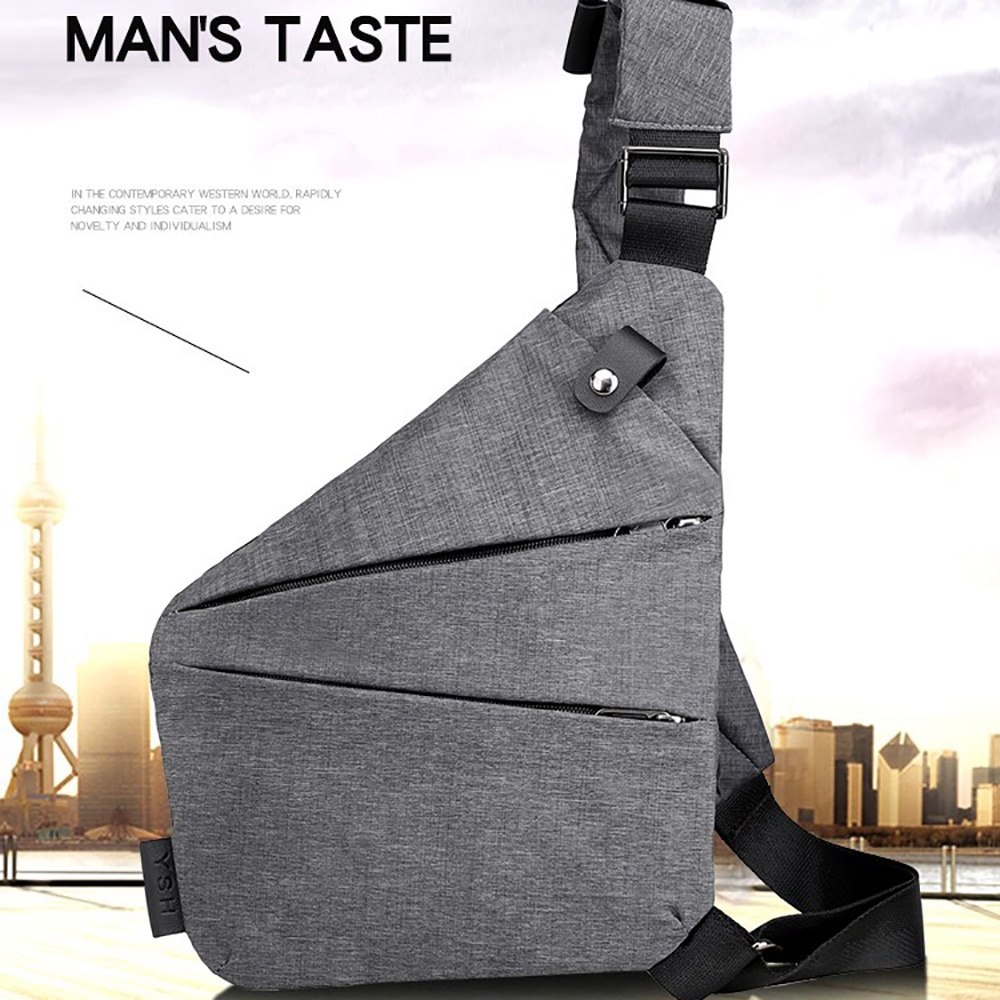 Menn anti-tyveri bagpack dame sling one shoulder bag gutt vanntett reise liten brystveske slim mini crossbody bag