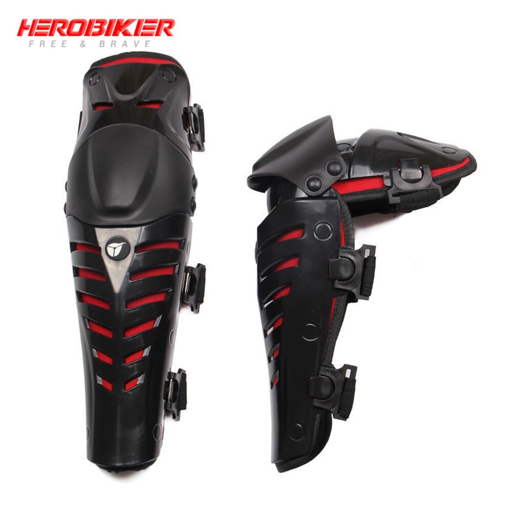 HEROBIKER Motorcycle Knee Pads Motocross Knee Protector Guard Moto Knee Protector Protective Gear Motorbike Ridng Knee Black: MK1001-RD