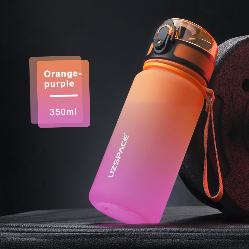 UZSPACE Water Bottle BPA Free Plastic Water Bottle with Carabiner Leakproof Sports Bottle for Gym Fitness 32Oz/1000ml: MULTI