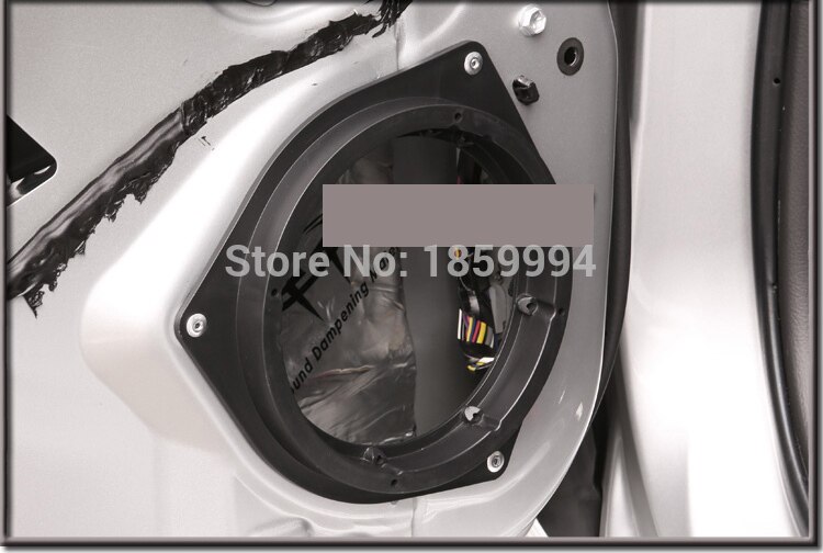 Adaptateur de tapis de haut-parleur stéréo pour porte avant et arrière, fiches de montage à fil, plaques de support, anneau d&#39;espacement 6.5 pouces pour toyota rav4 –