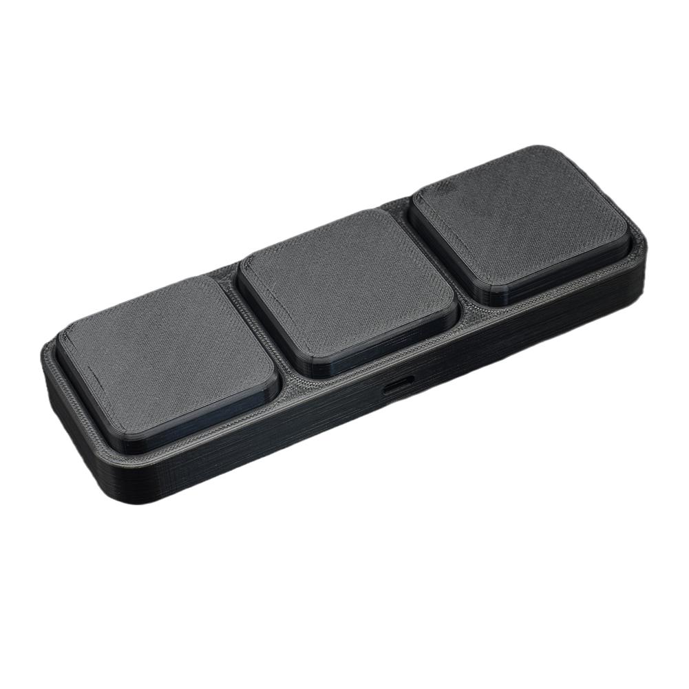 3/2/1 große Geschmack USB programmierbare Makrotastatur für Fenster Linux MacOS Schlüssel Maus eins Schlüssel Taste USB Mini Tastatur: Braun