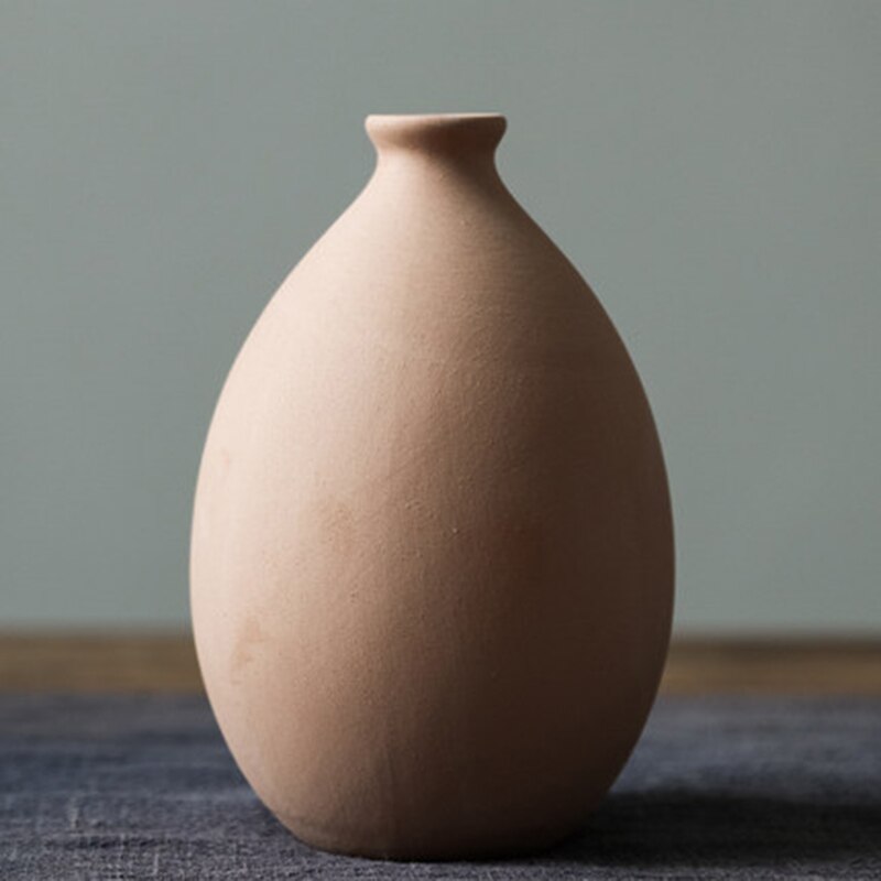 Minimalistisk nordisk boligindretning almindelig vase keramisk kunst kinesiske vaser gamle til blomster rustik enkel porcelæn: 01