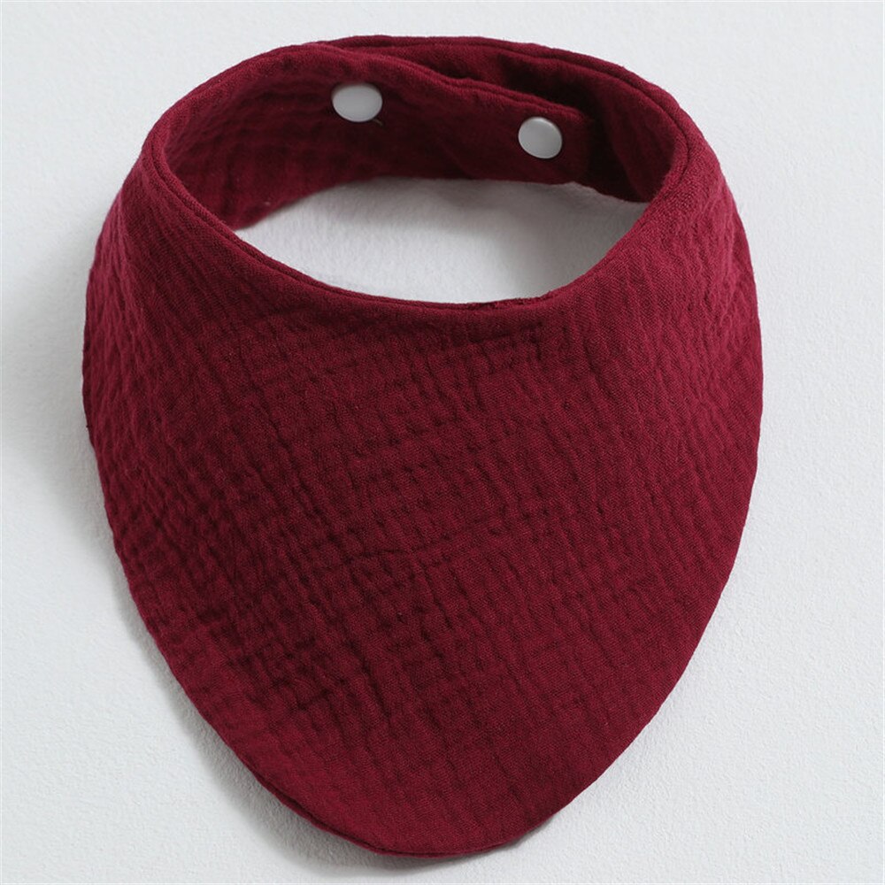 Baberos de algodón para bebé, pañuelo de muselina para eructar, accesorios para recién nacido, botón a presión, toalla triangular, alimentación, 1 unidad: 2