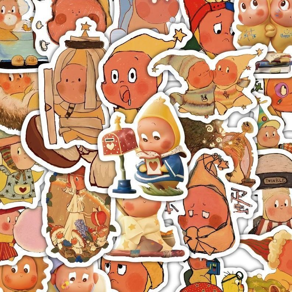 60Pcs Cute Twinkle Twinkle Stickers DIY Stickers Scrapbooking Phone Luggage Waterproof Decals: Default Title