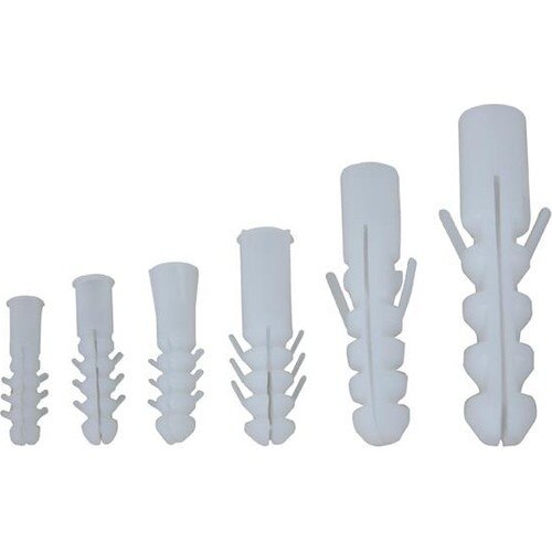 Plastic dowel white 10 Mm