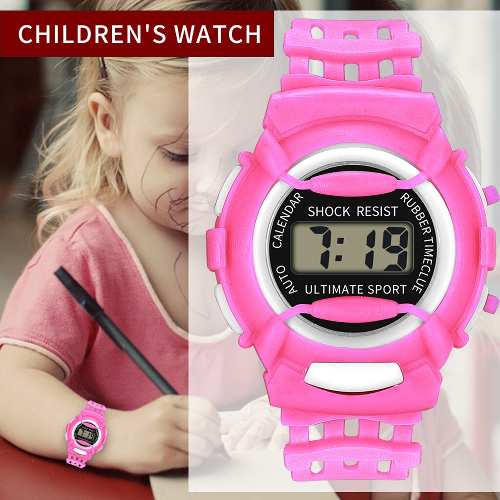 Kinderhorloge kinderen meisjes analoog digitaal sport led elektronisch waterdicht polshorloge polshorloge klok  #7