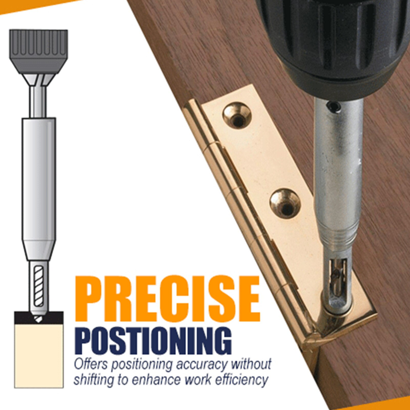 40# 7pcs/set power tool Core Drill Bit Set Hole Puncher Hinge Tapper for Doors Self Center Woodworking Tools milling cutter