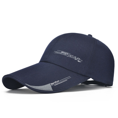 11Cm Lange Rand Zonneklep Mannen Hoed Zomer Strand Gebruik Casual Trendy Zonnescherm Uv-bescherming Outdoor sport Caps: navy blue