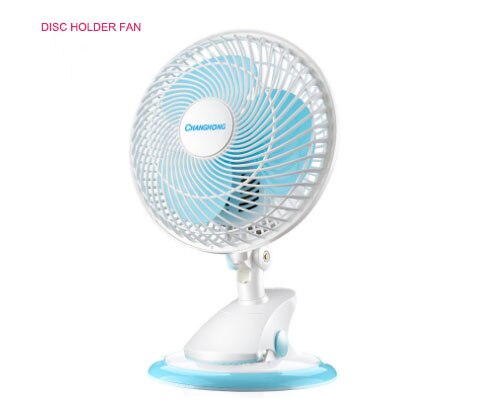 electrical fan timer setting 3m power line mini student fan with head rotation quiet desk clamping fan: Disc holder fan