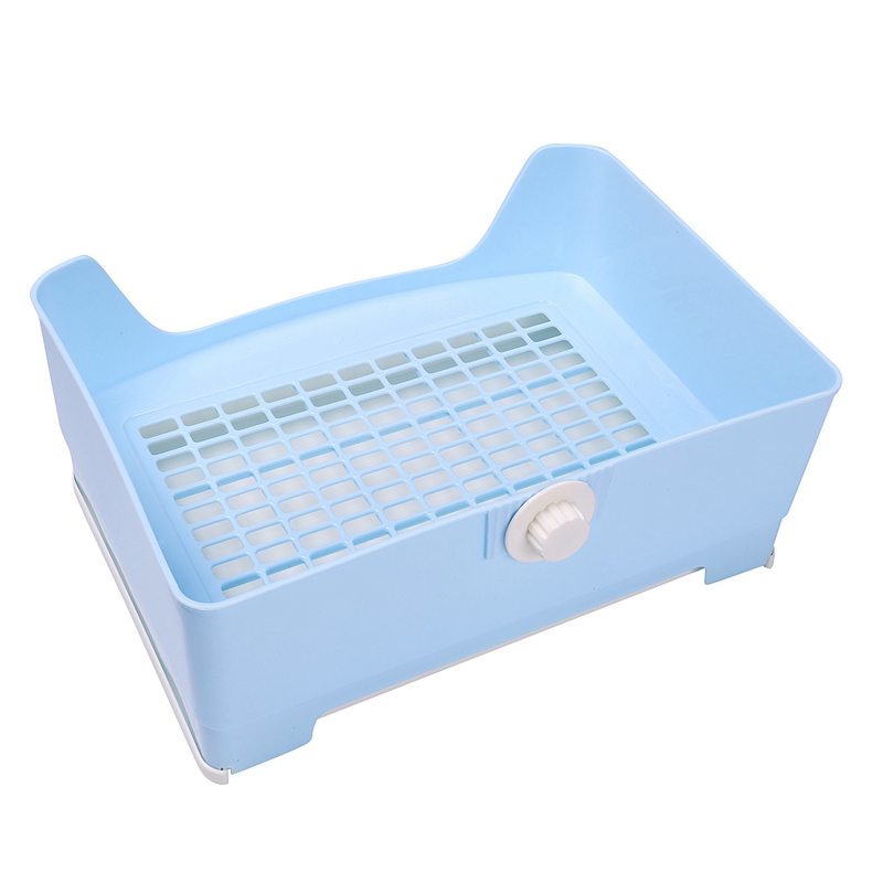 Caja de arena grande para conejos con cajón, inodoro de esquina con rejilla, entrenador de orinal, sartén para mascotas más grande, 2 uds.