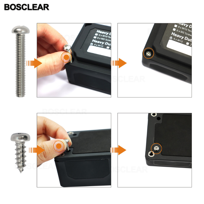 Heavy-Duty Module Bus-Bar Box Terminal Board 300A with 4 Terminal Studs Car Styling Highest amperage rated bus bar