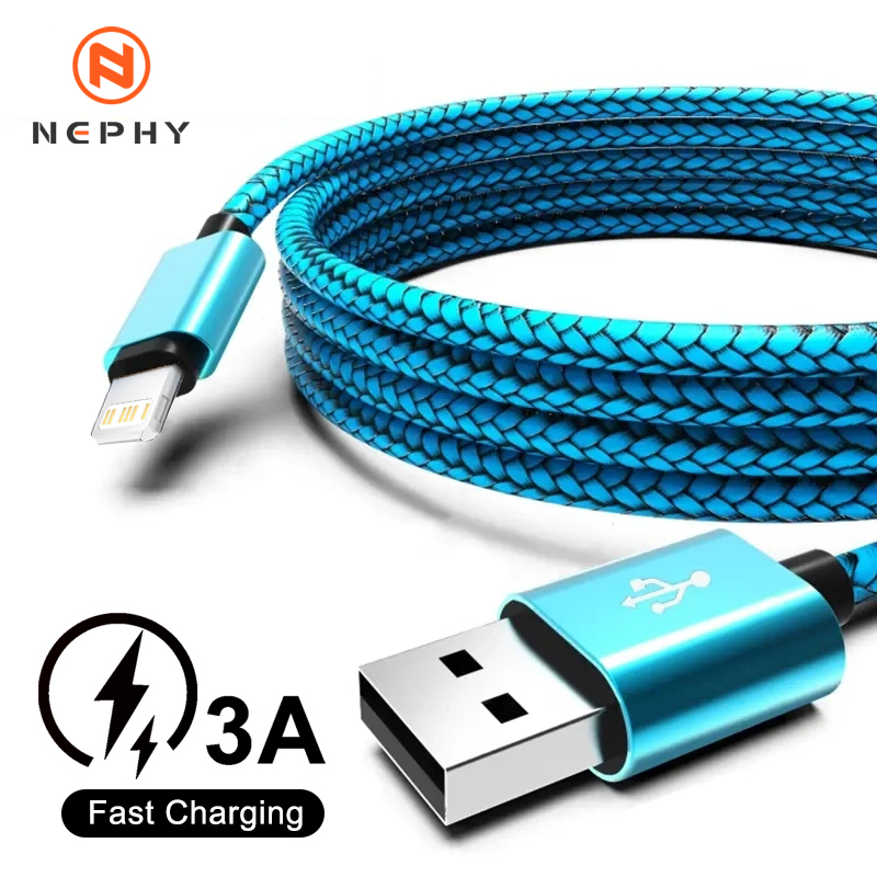 Quick Charge USB Cable For iPhone 14 13 12 11 Pro Max Xs X XR 8 7 6 6s Plus SE 2 Apple iPad Long Wire Data Charger Cord 1m 2m 3m