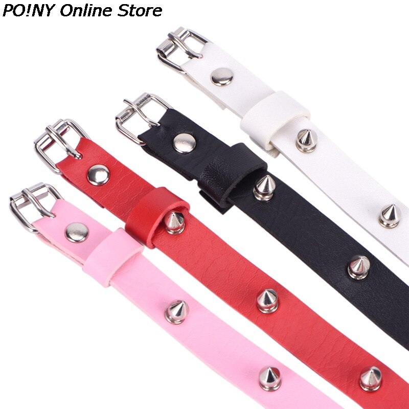 Newest Unisex Chic Punk Rock Gothic for Women/Men Leather Spike Rivet Stud Collar Choker Necklace Statement Jewelry