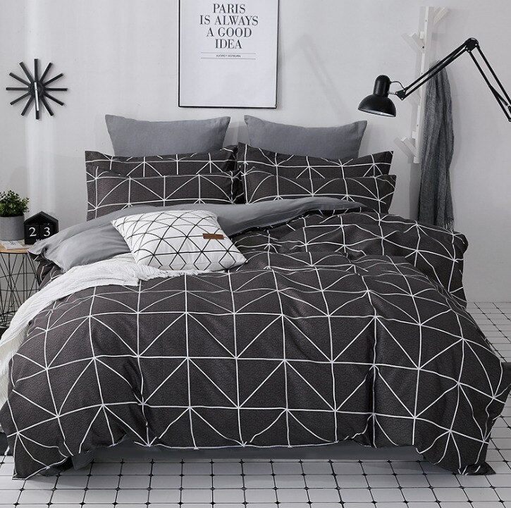 Modern Style 4pcs Flamingo Duvet Quilt Cover Pillowcases Bedding Set Single Double King Super