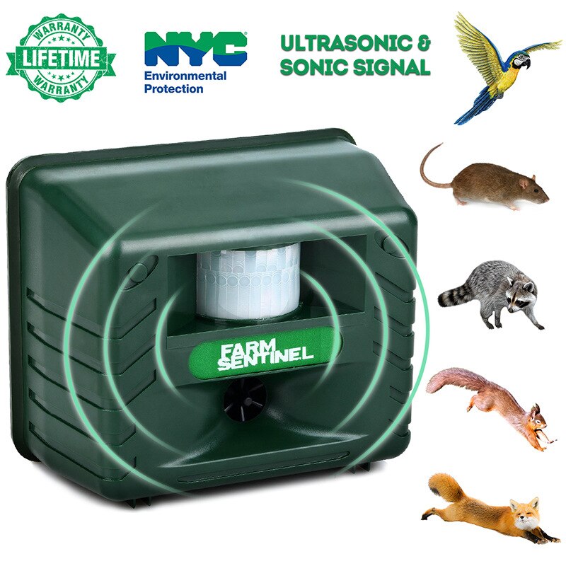 Ultrasonic Pest Repellent Anti-Animal Repellent Bird Crow Mice Repellent Animal Scaring Equipment Garden Supplies