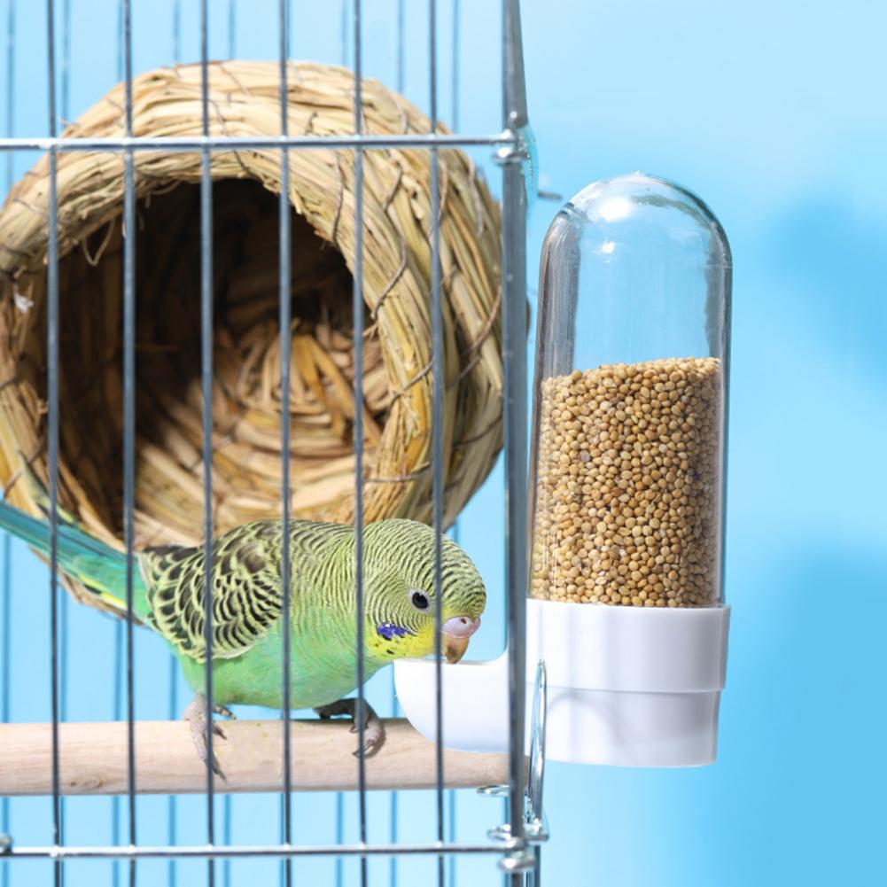 Bird Water Feeder Useful Bird Trough Pet Food Dispenser Water Bowl Parrot Feeder