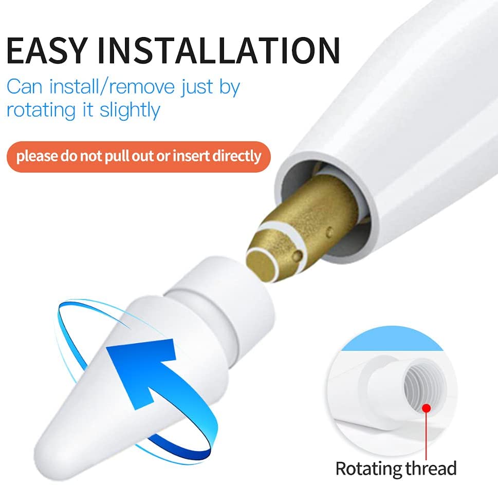 Vervanging Tips Compatibel Voor Apple Potlood 2 Gen Ipad Pro Potlood-Ipencil Nib Voor Ipad Potlood 1 St/potlood 2 Gen Wit 4 Pack