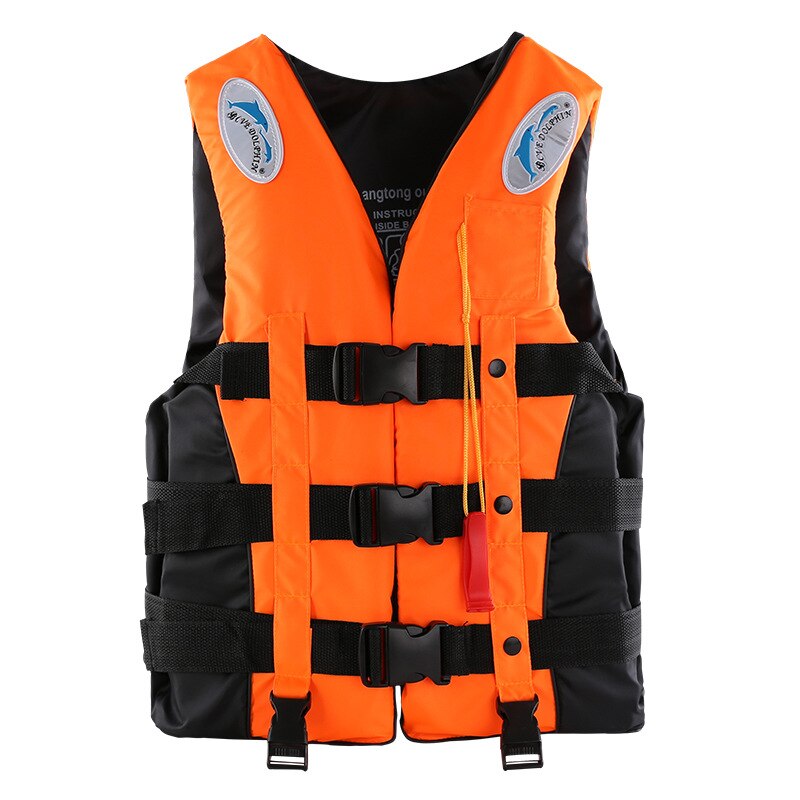Adult Life Jacket Adjustable Buoyancy Aid Swimming Boating Sailing Fishing Water Sports Safety Life Man Jacket Vest: Orange 2 / L 60-75KG