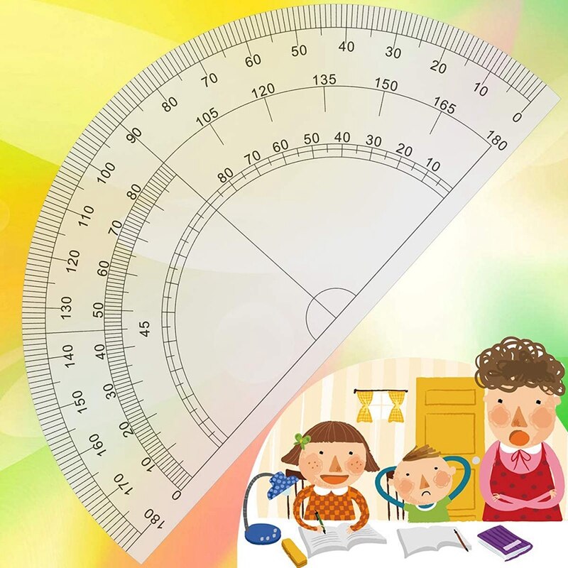 Geometry Compass Set 10Pcs School Maths Protractor Set Rulers for Student Maths and Engineering in Carry Case