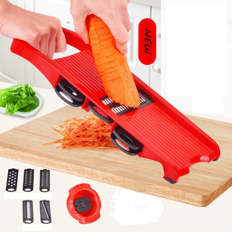 Groentesnijder met Stalen Blad Mandoline Slicer Aardappel Dunschiller Wortel Kaas Rasp groentesnijder Keuken Accessoires