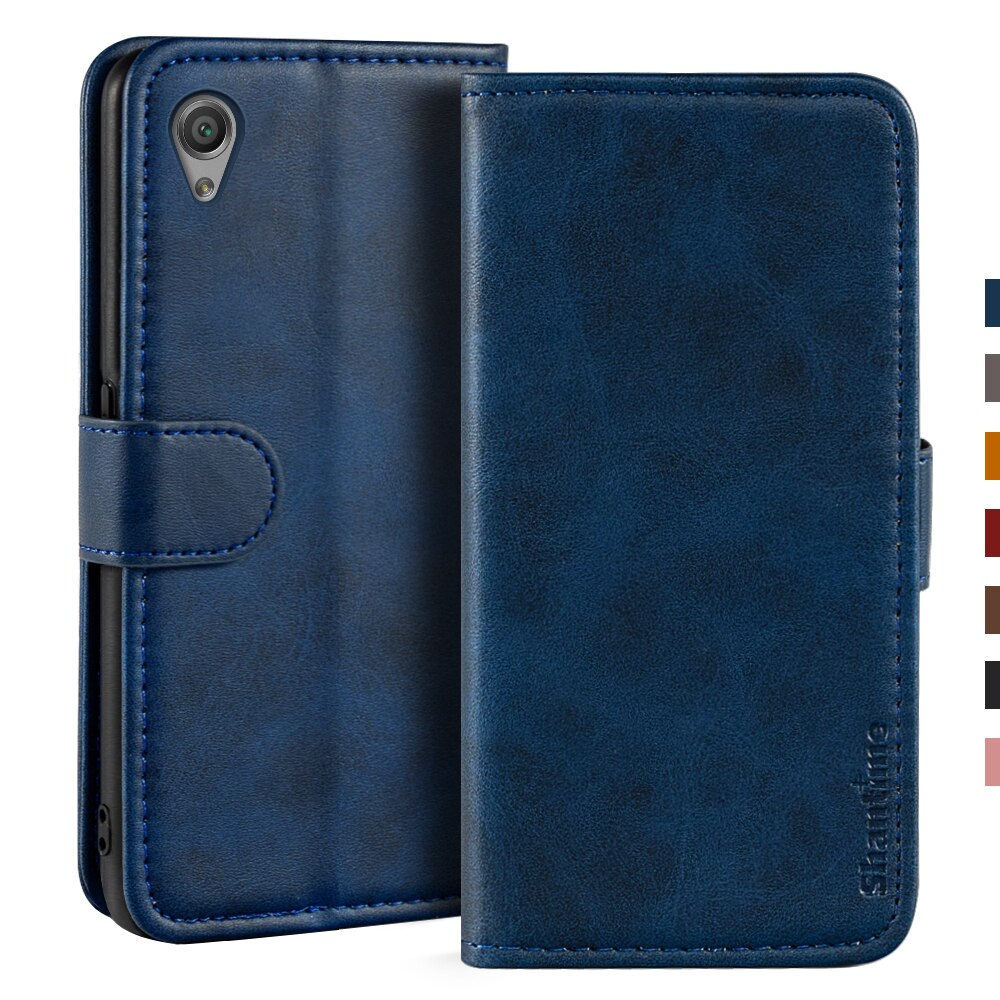 Case For Sony Xperia X F5121 Case Magnetic Wallet Leather Cover For Sony Xperia X Dual F5122 Stand Coque Phone Cases: Xperia X Dual F5122 / Blue