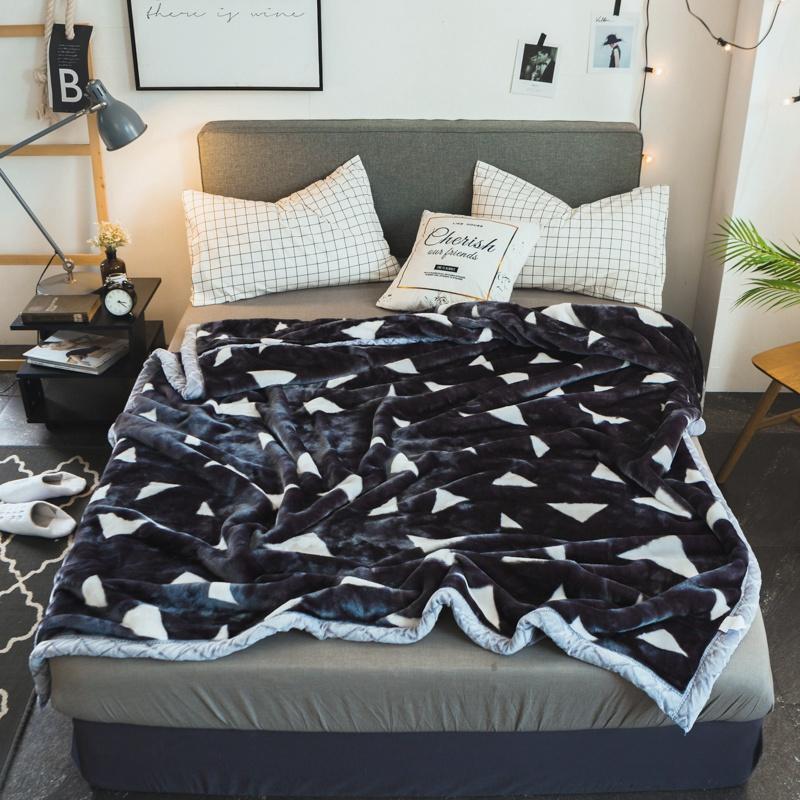 luxuriöse Blumen verrotten Doppel-seite Herbst Winter Dicke Raschel Decken Zwilling Voll Königin Größe Erwachsene freundlicher Polyester Bettlaken: D