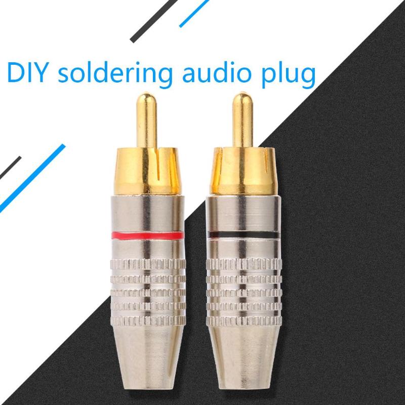 10 Stks/set Rca Connector Solderen Connector Audio Video Plug Diy Rca Luidspreker Adapter Plug Voor Diy Audio Video Kabel