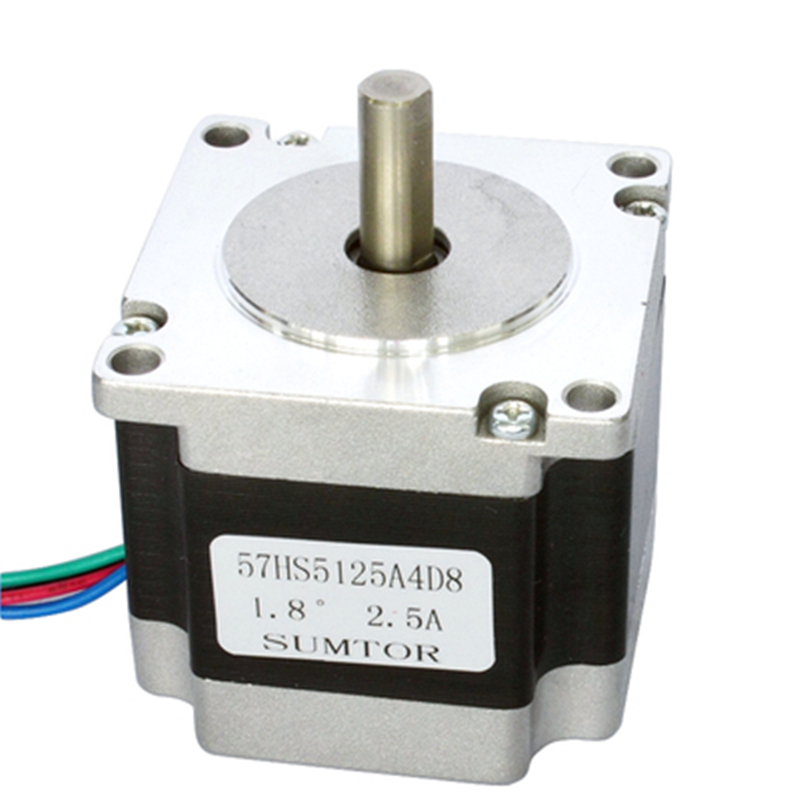 Nema23-motor paso a paso bifásico de 4 cables, 51mm, 1,1 nm1.8 grados, 2,5 a, eje simple y doble, 6,35mm/8mm, motor híbrido