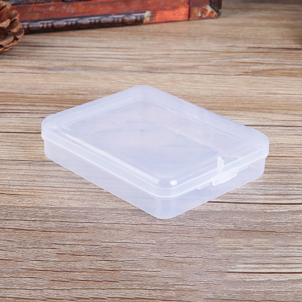 Portable Transparent Storage Container Sponge Makeup Puff Hair Clip Small Ornament Organize Box Case