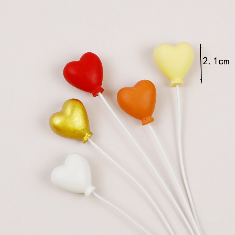Décoration de gâteau en boule | Haut de gamme, or argent jaune bleu violet rose, amour gâteau ameublement pâtisserie, garniture de gâteau en boule ronde: Resin balloon 5pc 3