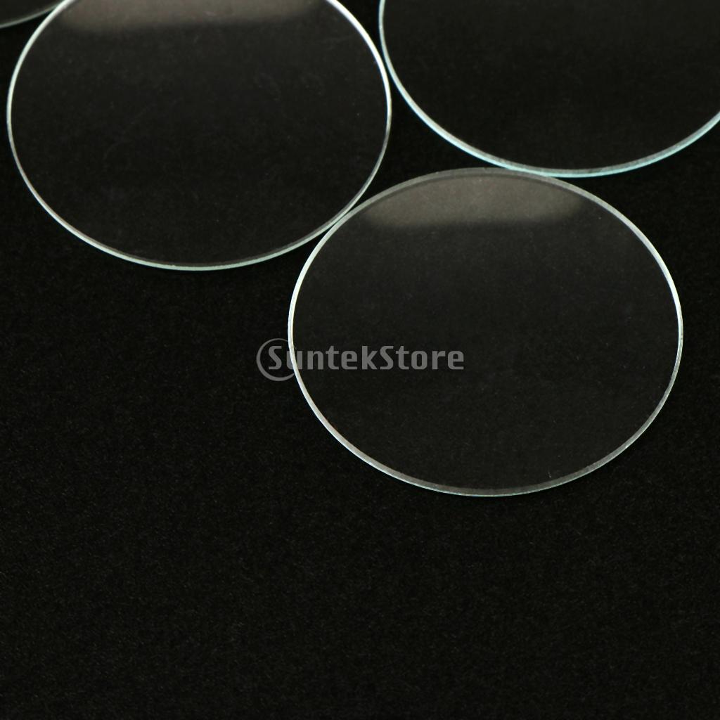 20 stk klare kuplede ur mineralglas krystaller forskellige størrelser 25.5mm-32.5mm
