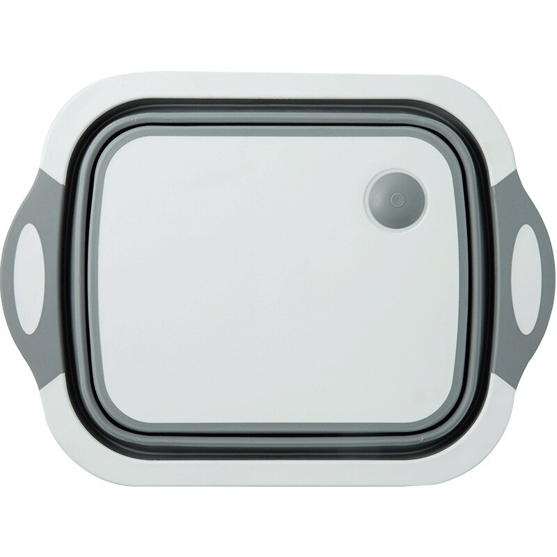 Kitchen Foldable Chopping Board Multifunction Wash Basin Vegetable Cleaning Leachable Water Bucket Portable Picnic Cutting Board: no box