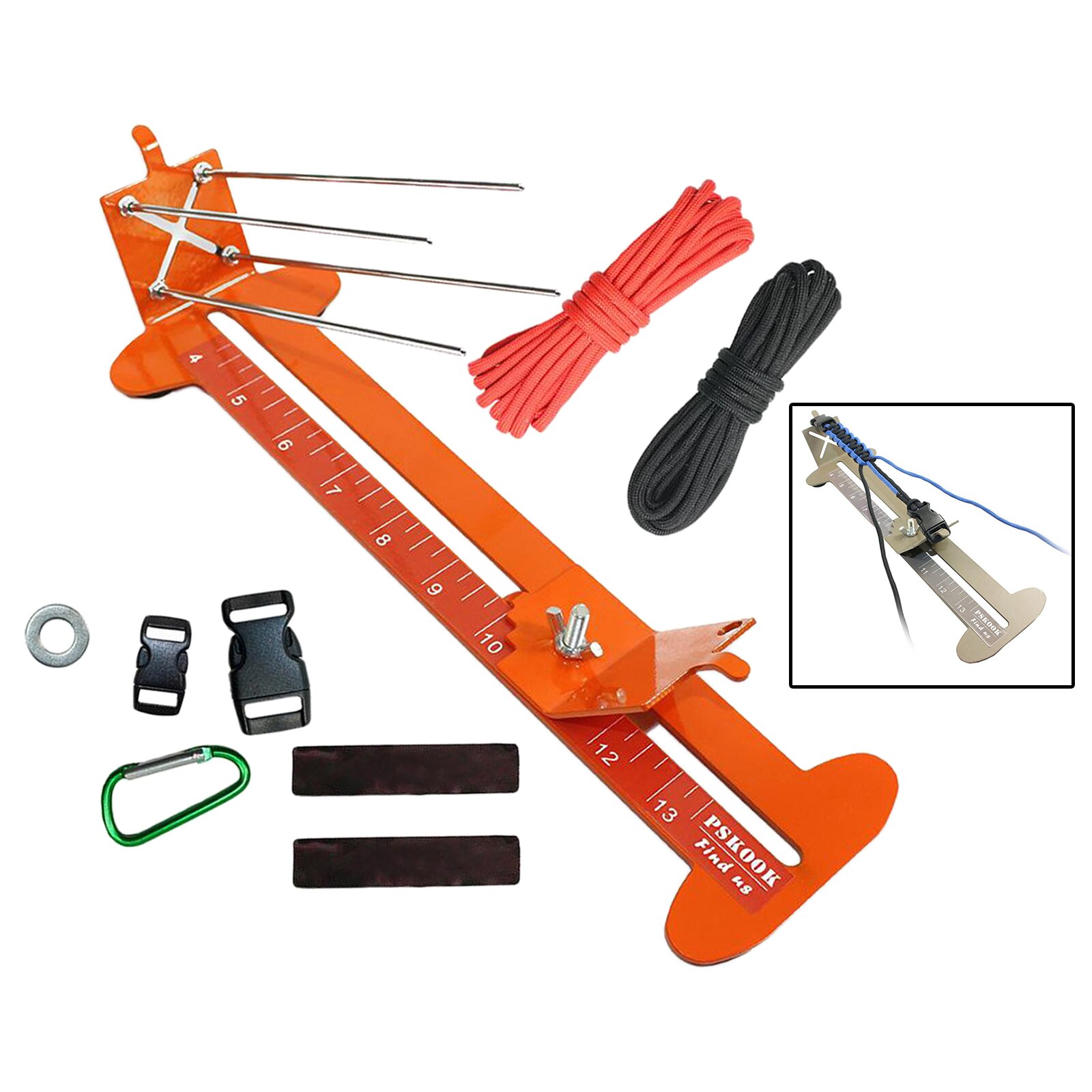 Kit de gabarit de Bracelet paracorde, tressage, tricot, tissage, bricolage, outil artisanal: Orange