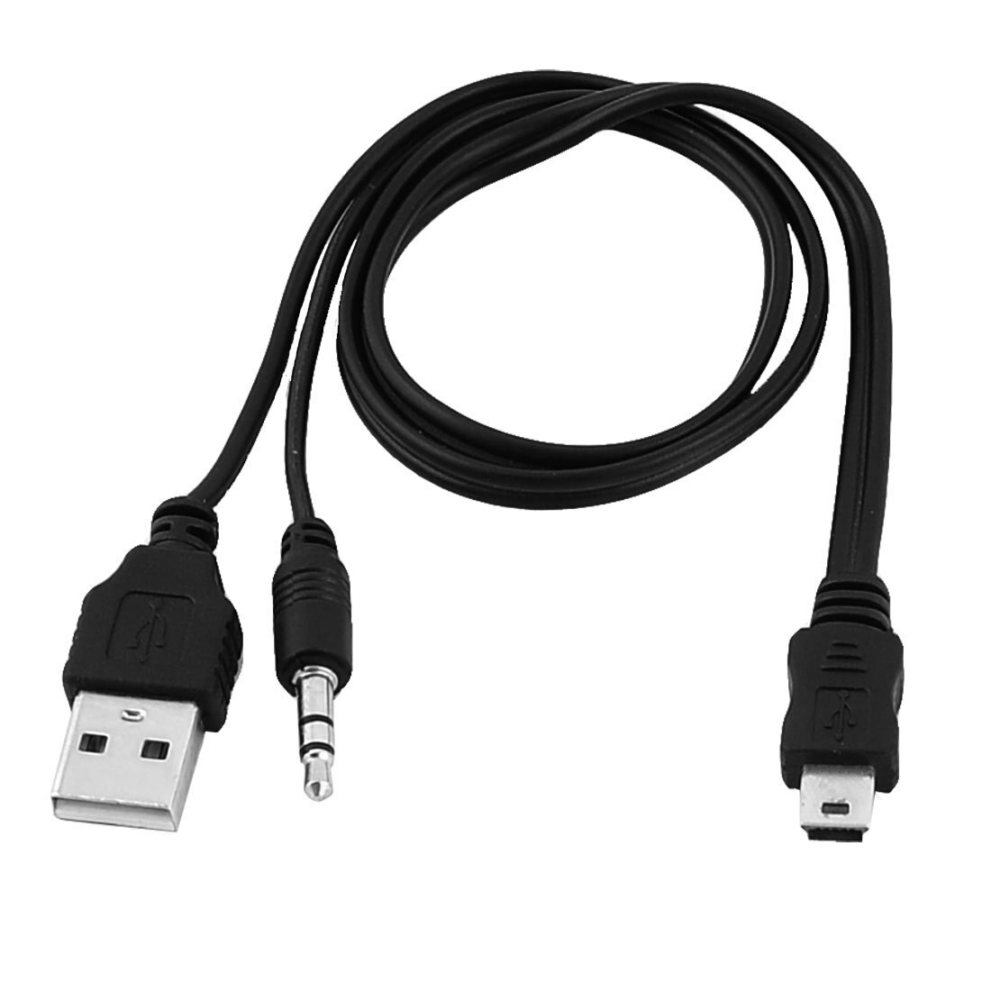 3.5mm Aux USB2.0 Mannelijke Mini 5 Pin USB Draagbare Speaker Audio Kabel