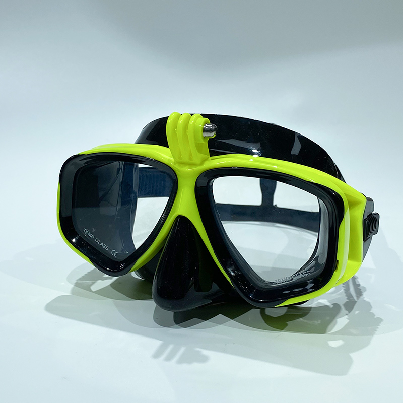 Professionelle Unterwasser-Tauchmaske, Tauchbrille eignen sich für GoPro kleine Sportkamera, alle-trocken-Tauchbrillen: dunkel khaki