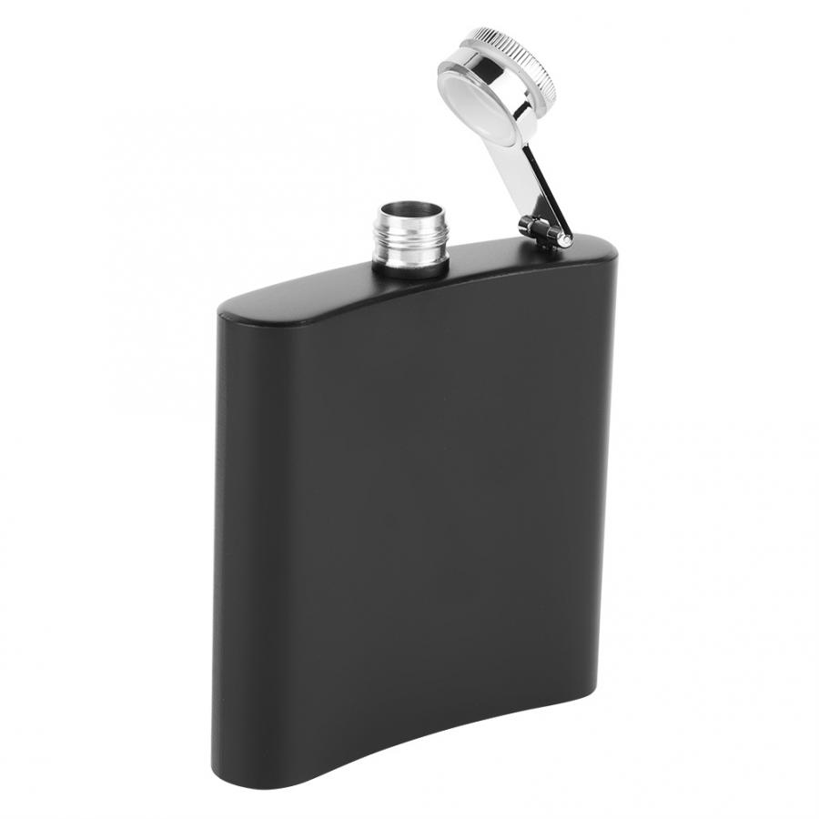Flask Bottle Black Portable Stainless Steel U-shaped Alcohol Whiskey Flask Bottle