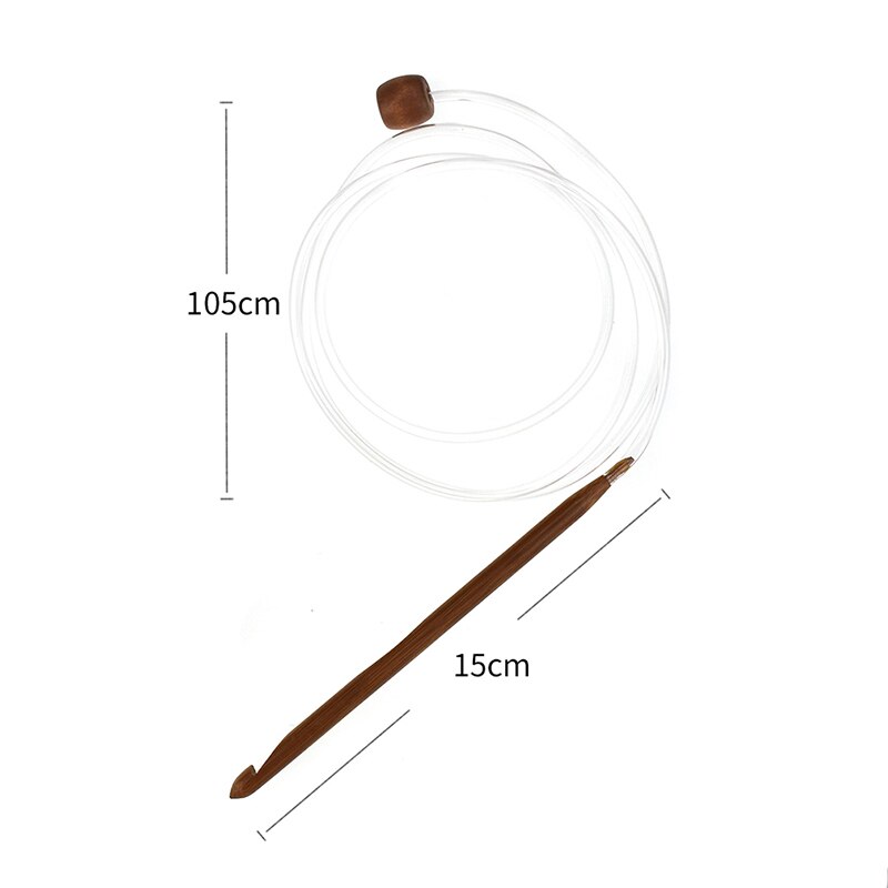 12 Pcs Natural Bamboo Flexible Afghan Tunisian Carpet Crochet Hooks Needles 1.2 m Crochet Hooks Needles Set