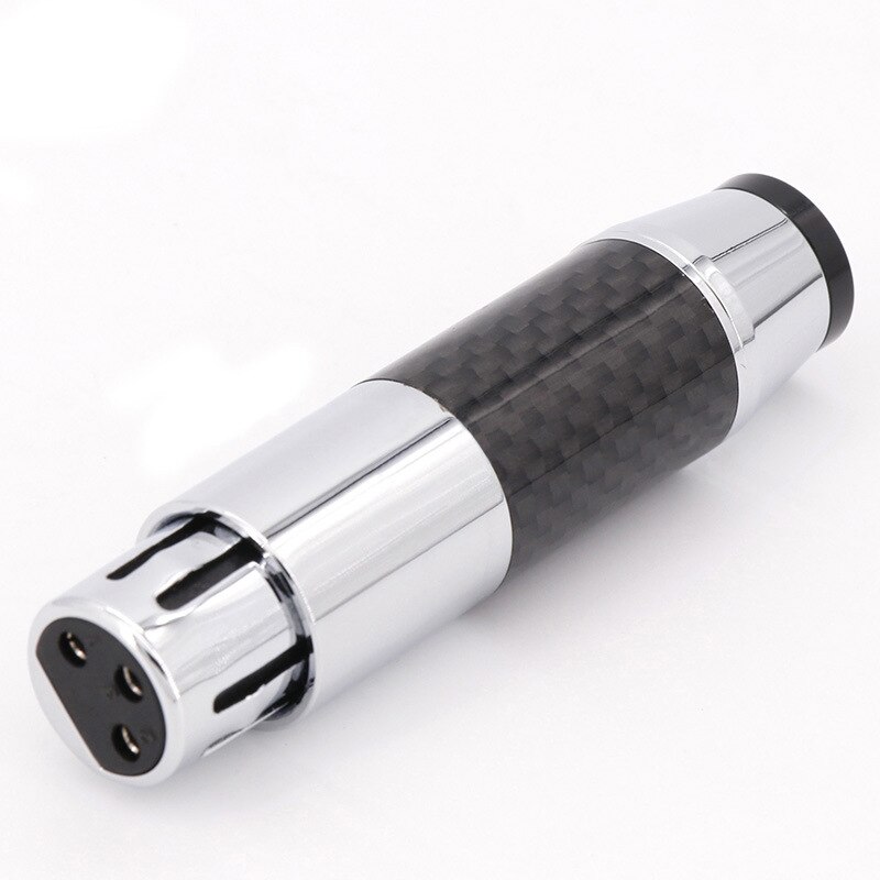 XLR Plug Adapter 3 Pin Carbon Fiber Gold Rhodium Plating High end Audio XLR Male Female Connectors Speakers Hifi AUX Jack Socket