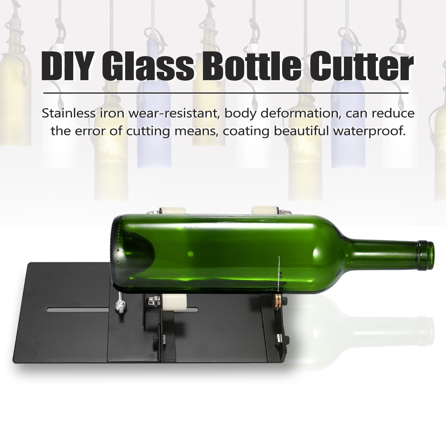 Haushalts Einstellbare Größen DIY Glas Flasche Cutter 3 Räder/5 Räder Metall Glassbottle für basteln Wein Flaschen