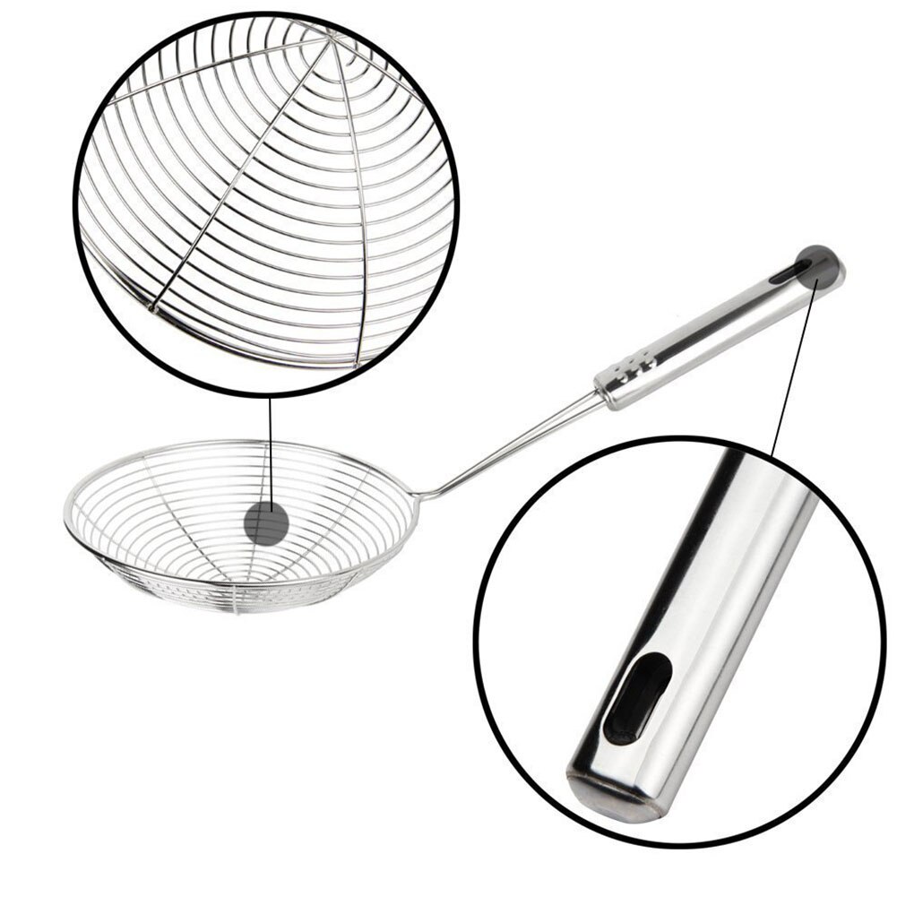 Zeef Skimmer Rvs Spider Zeef Pollepel Voor Pasta Spaghetti Noedels Koekenpan In Keuken 12 Inch Kom Kleurrijke