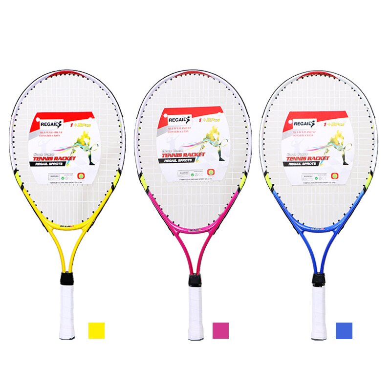 Newly Kids Junior Children Sports Tennis Racket Aluminum Alloy PU Handle Tennis Racket Training Accessories YA88