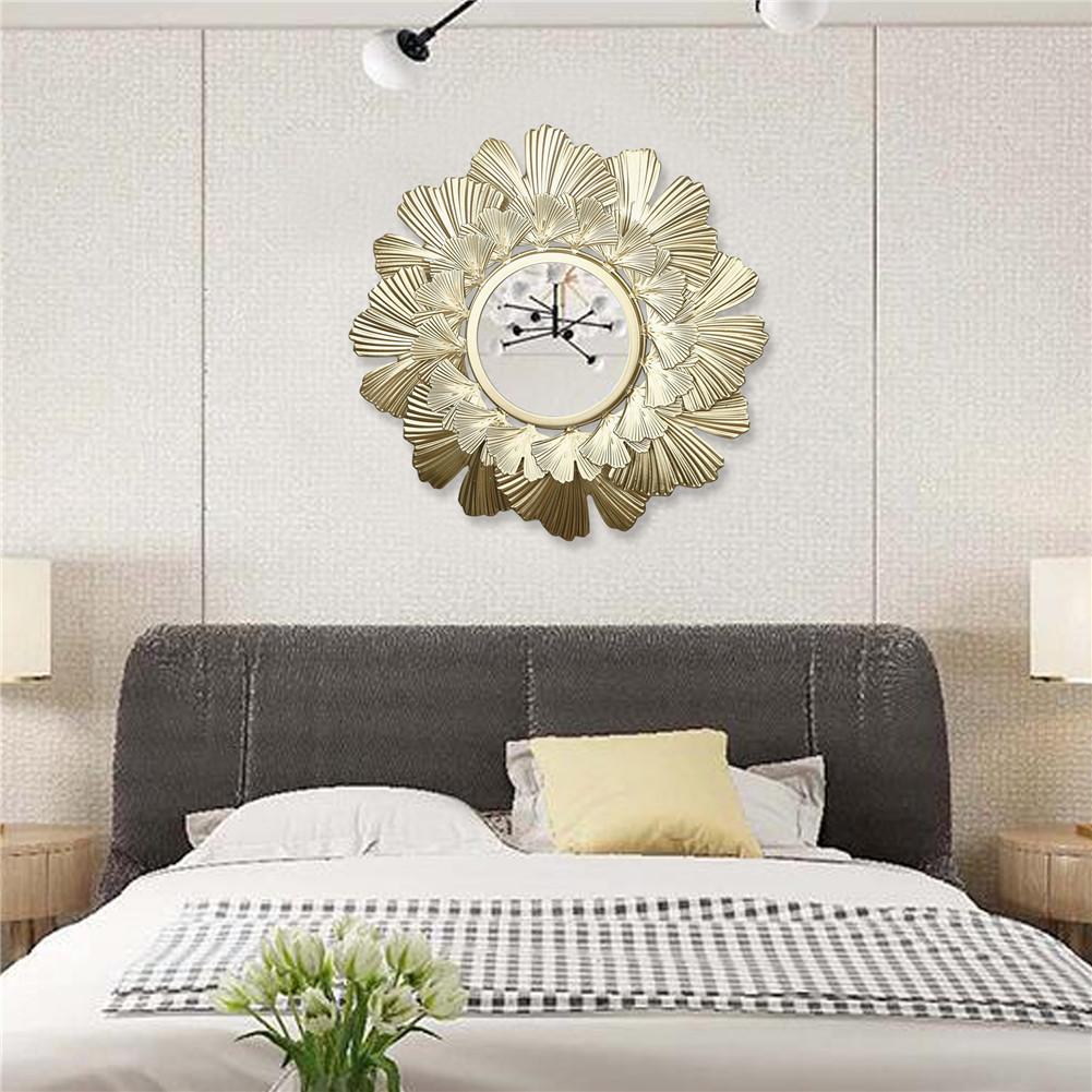 Espejo decorativo con forma de sol, decoración artística innovadora, espejo de maquillaje redondo, vestidor, baño, espejo colgante de pared en relieve