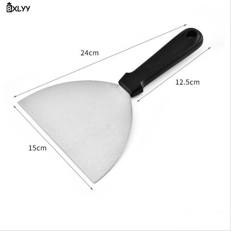 BXLYY nueva pala de acero inoxidable Teppanyaki pala de mano de plástico pala para panqueques accesorios de cocina chees.9z